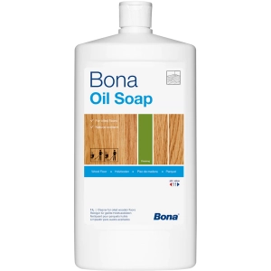 Detergent pentru parchet tratat cu ulei Bona Oil Soap 1L - formulă concentrată pe bază de ulei săpunificat care curăță și hrănește lemnul uleiat în același timp.

<strong>Caracteristici produs</strong>:
• Concentrat economic - 0,2L pentru 10L apă, până la 50 aplicații
• pH controlat 9-10 pentru protejarea finisajului natural al lemnului
• Lasă film subțire care poate fi lustruit pentru strălucire suplimentară
• Aplicare cu lavetă microfibră în lungimea fibrei de lemn
• Depozitare stabilă 3 ani la temperaturi între +5°C și +25°C

<strong>Vezi fisa tehnica</strong>: <a href="https://parchetpeviata.ro/wp-content/uploads/2023/08/Detergent-pardoseli-din-lemn-tratate-cu-ulei-Bona-Oil-Soap.pdf">Detergent pardoseli din lemn tratate cu ulei Bona Oil Soap</a>