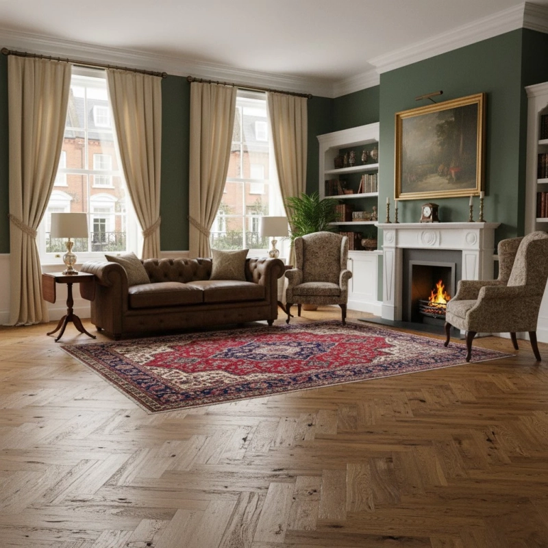 Parchetul stratificat herringbone stejar Barlinek Brown Sugar Pure Classico oferă designul în spic cu finisaj mat în 5 straturi de lac, construcție triplu stratificată cu strat nobil de 2,5 mm și garanție de 25 ani.

Caracteristici produs:
• Dimensiuni plăci 725x130 mm cu sistem îmbinare Optilock rezistent
• Compatibil încălzire în pardoseală, temperatura maximă 27°C la șapă
• Stejar european cu noduri naturale și periere pentru aspect autentic
• Duritate suprafață 37 MPa, permite șlefuiri și relăcuiri multiple
• Stabilitate dimensională optimă prin construcție HDF înaltă densitate