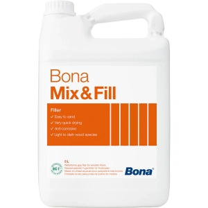 Chitul Bona Mix & Fill pe bază de apă se amestecă cu rumeguș de șlefuire pentru umplerea rosturilor de parchet până la 2 mm, asigurând culoarea și textura potrivite lemnului.

<strong>Caracteristici produs:</strong>
• Certificare EC1 Plus pentru emisii reduse de compuși volatili (max 5 g/L)
• Uscare rapidă în 20 de minute, aplicabil cu spaclu din oțel inoxidabil
• Rată de consum economică de 8-12 m²/L pentru proiecte de renovare
• Compatible cu toate lacurile și uleiurile Bona din gama profesională
• Depozitare stabilă 1 an la temperaturi între +5°C și +25°C

<strong>Vezi fisa Tehnica: <a href="https://parchetpeviata.ro/wp-content/uploads/2025/09/Bona-Mix-Fill.pdf">Bona Mix & Fill</a></strong>
