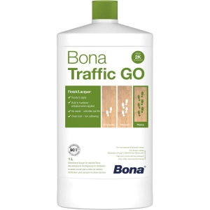 Lac poliuretan mat Bona Traffic GO cu întăritor încorporat oferă protecție de lungă durată pentru pardoselile din lemn cu trafic intens, aplicându-se simplu fără amestec de componente.

<strong>Caracteristici produs:</strong>
• Tehnologie 2K cu întăritor automat activat la aplicare
• Certificat EMICODE EC1 plus pentru emisii foarte scăzute în interior
• Consum economic: 8-10 m²/litru cu acoperire uniformă
• Uscare rapidă: utilizare completă după doar 24 ore
• Compatibil cu sistemele de încălzire în pardoseală

Fișă tehnică: <a href="https://parchetpeviata.ro/wp-content/uploads/2025/09/bona_traffic_go_sales_sheet_ro_lores.pdf">Bona Traffic GO</a>
