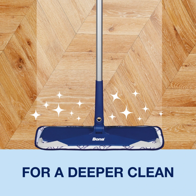 Laveta microfibră Bona OxyPower cu tehnologie PowerLoop elimină murdăria persistentă și 99% dintre bacterii de pe pardoselile din lemn și suprafețele dure prin fibre specializate cu zonă dublă.

Caracteristici produs:
• Reutilizabilă până la 500 de ori fără pierderea eficienței
• Fibre exterioare albastru închis pentru răzuire și interioare deschise pentru absorbție
• Compatibilă cu detergentii Bona OxyPower pentru rezultate optime
• Spălabilă în mașină la 60°C fără balsam de rufe
• Fabricată în Suedia conform standardelor CE pentru produse de curățenie