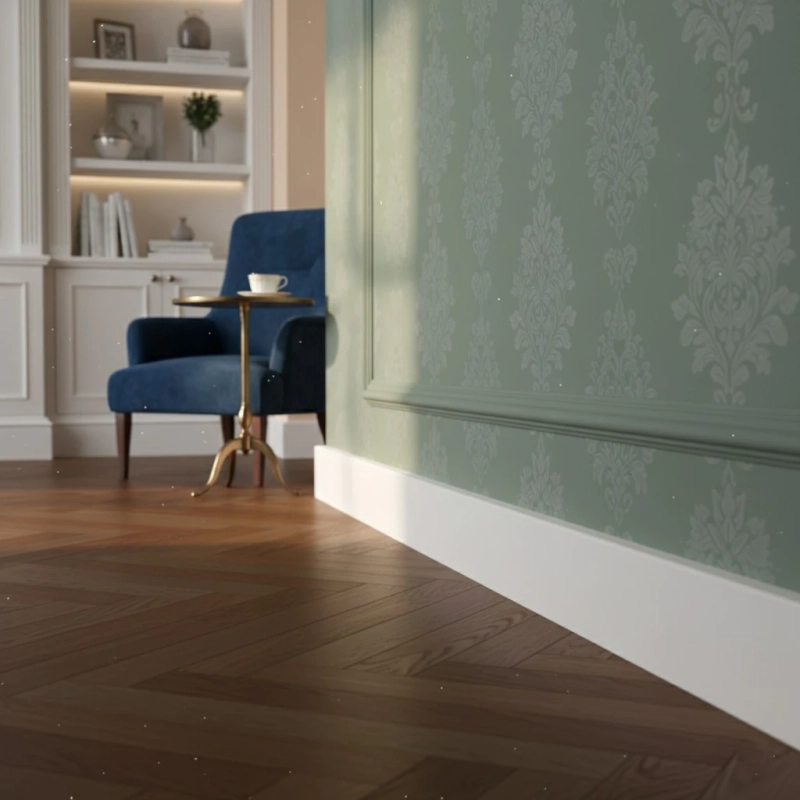 Plinta din polimer albă Apatit PPAP80, 2200x80x16mm, cu profil plat minimalist, rezistentă la umiditate și adaptabilă la imperfecțiunile pereților pentru finisaje moderne.

Caracteristici produs:
• Material polimer de înaltă densitate care nu se deformează
• Suprafață netedă, fără pori, pentru curățare facilă
• Posibilitate de vopsire cu vopsele pe bază de apă
• Flexibilitate controlată pentru adaptare la neregularități
• Fabricată în România conform standardelor de calitate