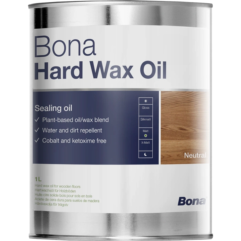 Ulei dur cu ceară pentru parchet, satinat,  Bona Hard Wax Oil 1L