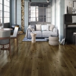 Parchet triplustratificat stejar rustic brun închis, Bonet Grande Barlinek, 180x2200x14 mm